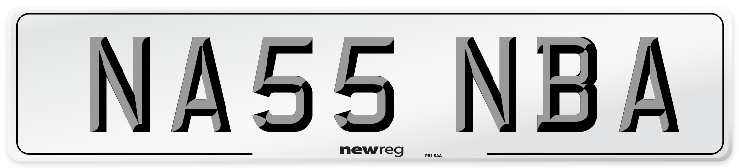 NA55 NBA Number Plate from New Reg